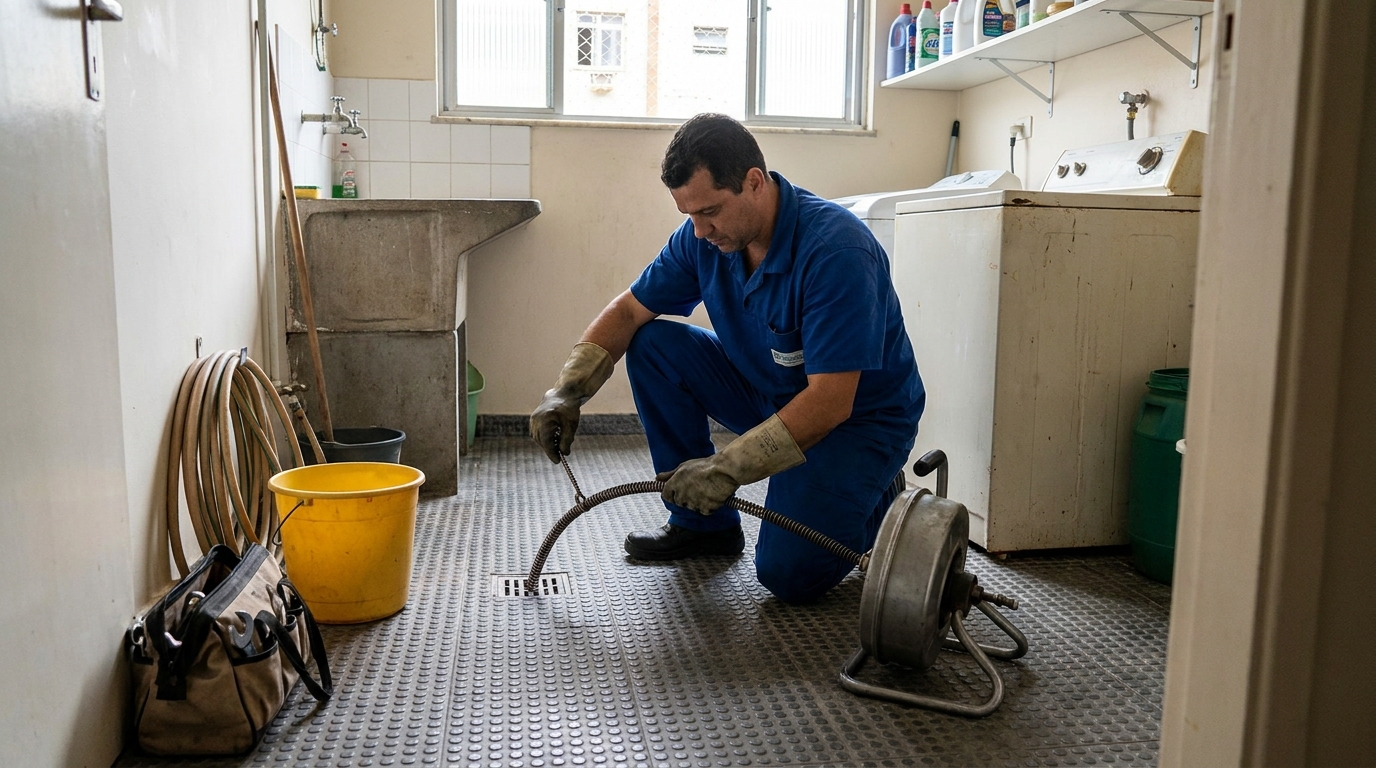 Desentupimento de ralo profissional em Patos de Minas‑MG
