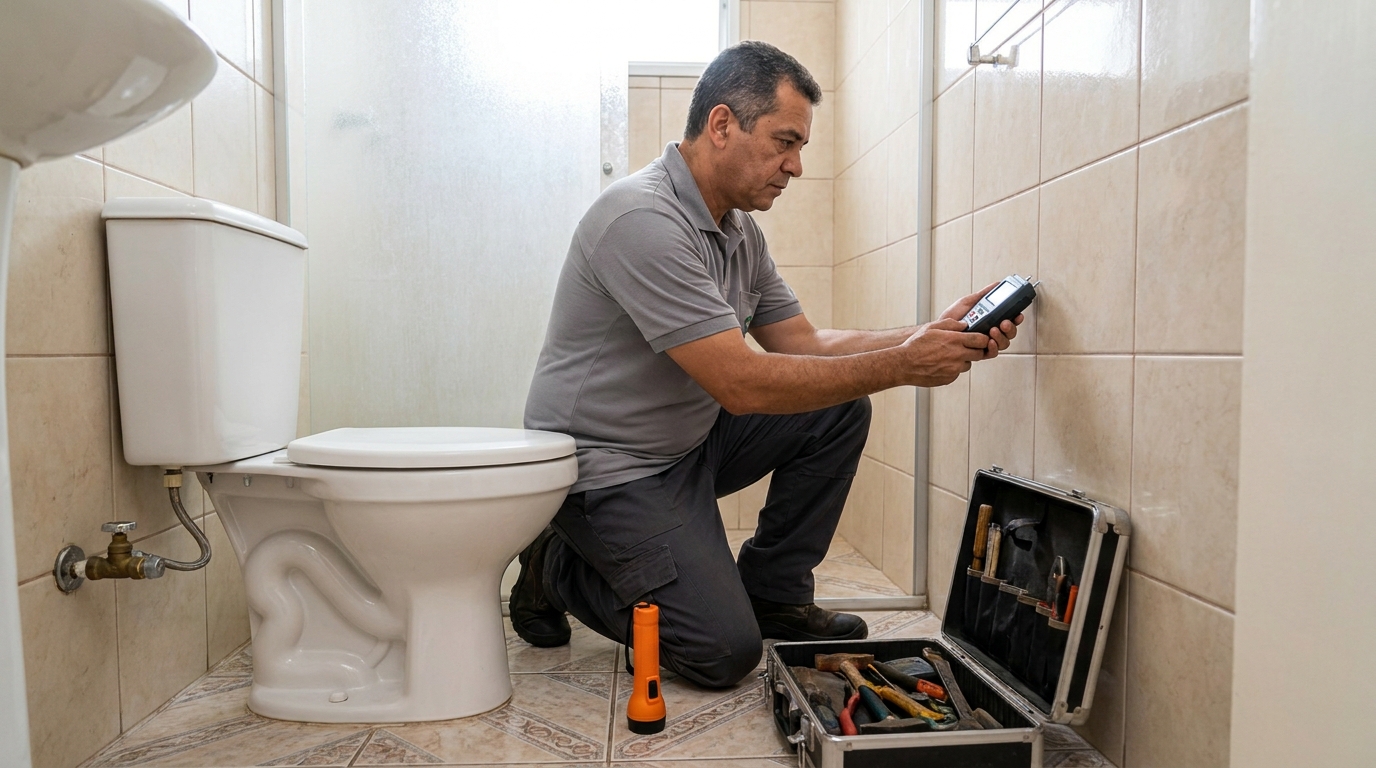 Técnico de caça vazamento com detector em Patos de Minas‑MG